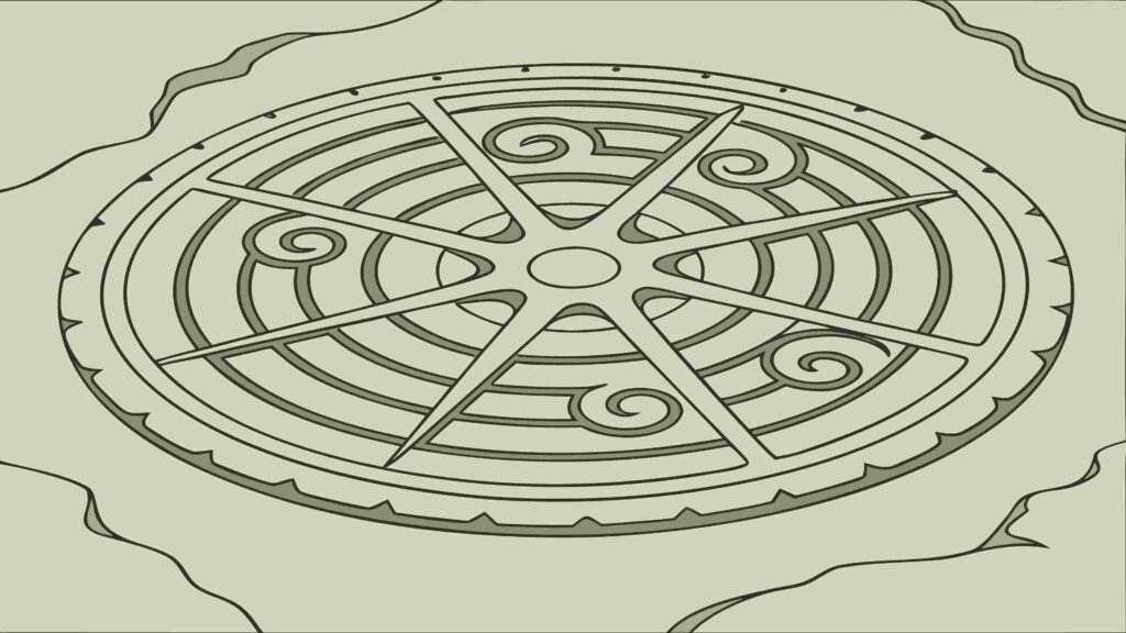 Medieval Labyrinth Design with Central Star Motif Vector, vector design Generative AI