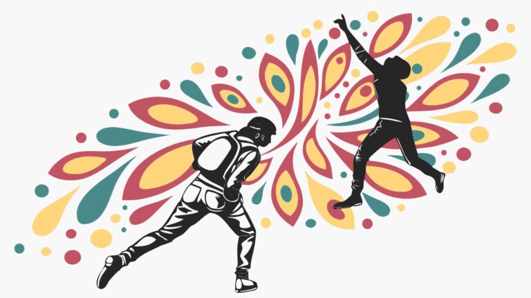 Dynamic Runner in Abstract Paint Splatter Vector Art, vector design Generative AI