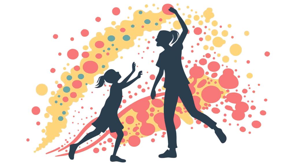 Dynamic Sports Duo with Abstract Paint Splatters Vector, vector design Generative AI