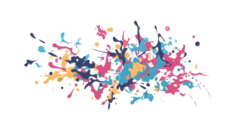 Abstract Vibrant Paint Splatter Background Vector Art, vector design Generative AI