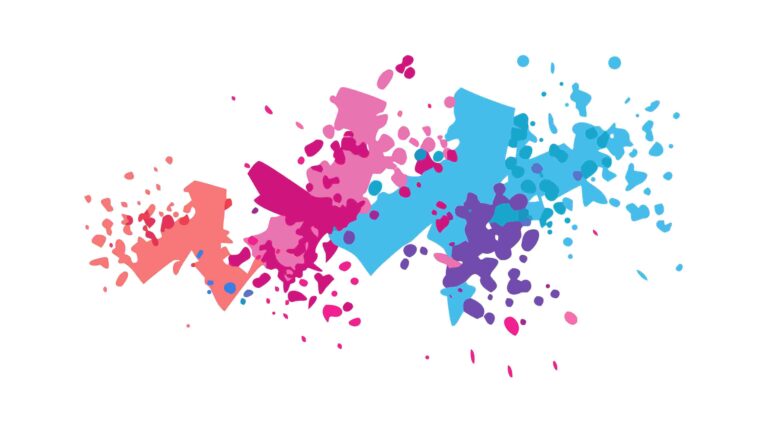 Abstract Paint Splatter Background with Dynamic Shapes, vector design Generative AI