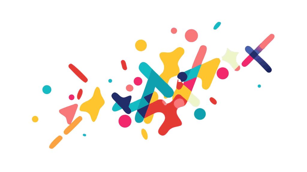 Playful Abstract Geometric Shapes and Lines Vector Pattern, vector design Generative AI