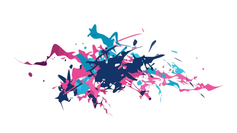 Vibrant Abstract Paint Splatter Chaotic Background Vector, vector design Generative AI