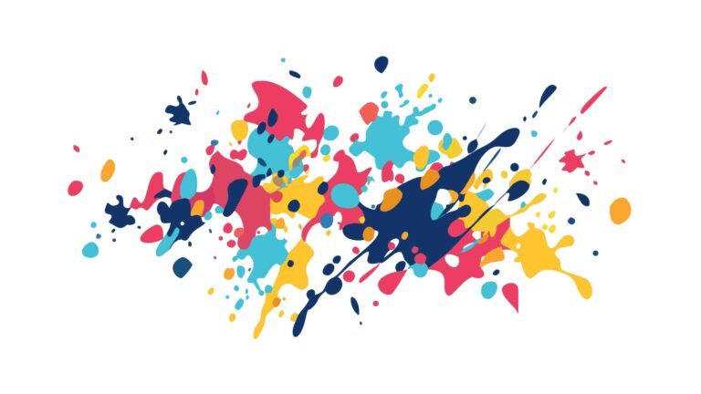 Explosive Paint Splatter Chaotic Abstract Background Vector, vector design Generative AI