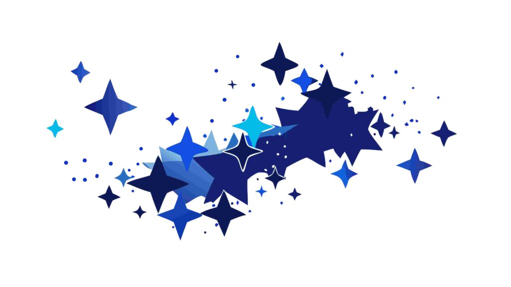 Abstract Star Cluster Swirling Blue Vector Design Element, vector design Generative AI