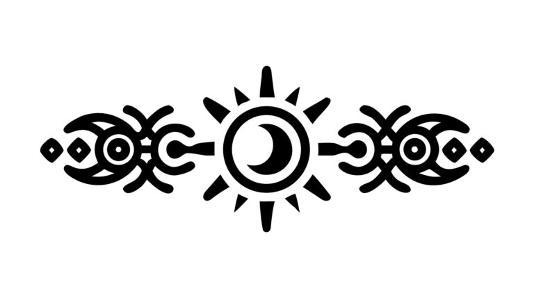 Ornate Sun Symbol with Geometric Accents Vector Design, vector design Generative AI