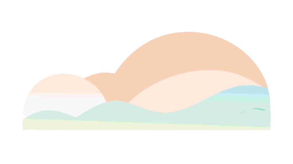 Minimalist Rolling Hills Landscape Abstract Vector Art, vector design Generative AI