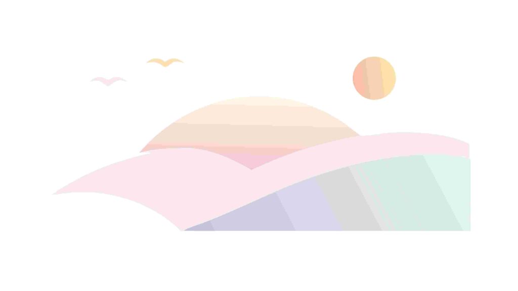 Minimalist Sunset Over Hills Abstract Vector Landscape, vector design Generative AI