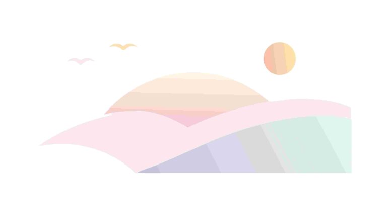 Minimalist Sunset Over Hills Abstract Vector Landscape, vector design Generative AI