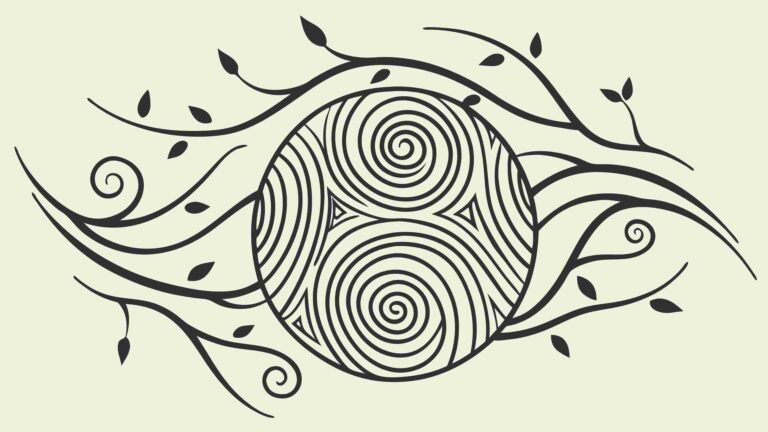 Tree of Life with Celtic Knot Abstract Symbol Vector, vector design Generative AI