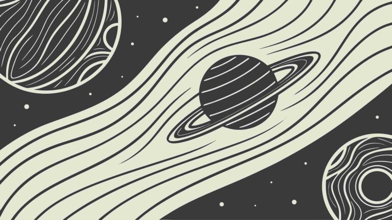 Cosmic Abstract Planets and Galaxy Vector Background, vector design Generative AI