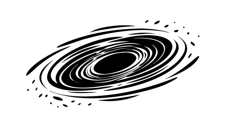 Abstract Black and White Spiral Geometric Vector Design, vector design Generative AI