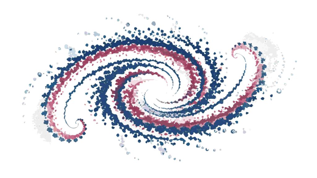 Energetic Splatter Swirl Abstract Dynamic Art, vector design Generative AI