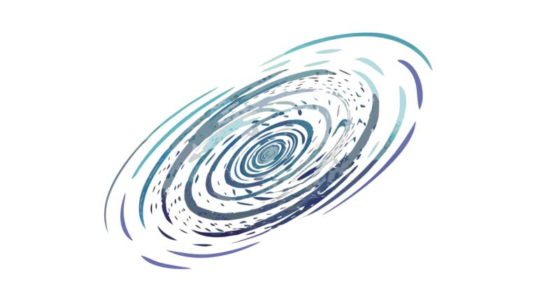 Abstract Swirling Galaxy Minimalist Line Art, vector design Generative AI