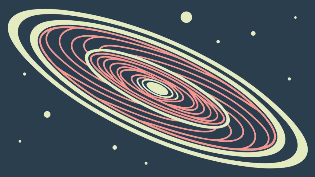 Cosmic Spiral Galaxy Abstract Space Art, vector design Generative AI