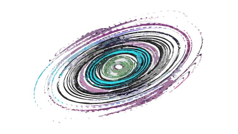 Abstract Swirling Galaxy Colorful Space Art, vector design Generative AI
