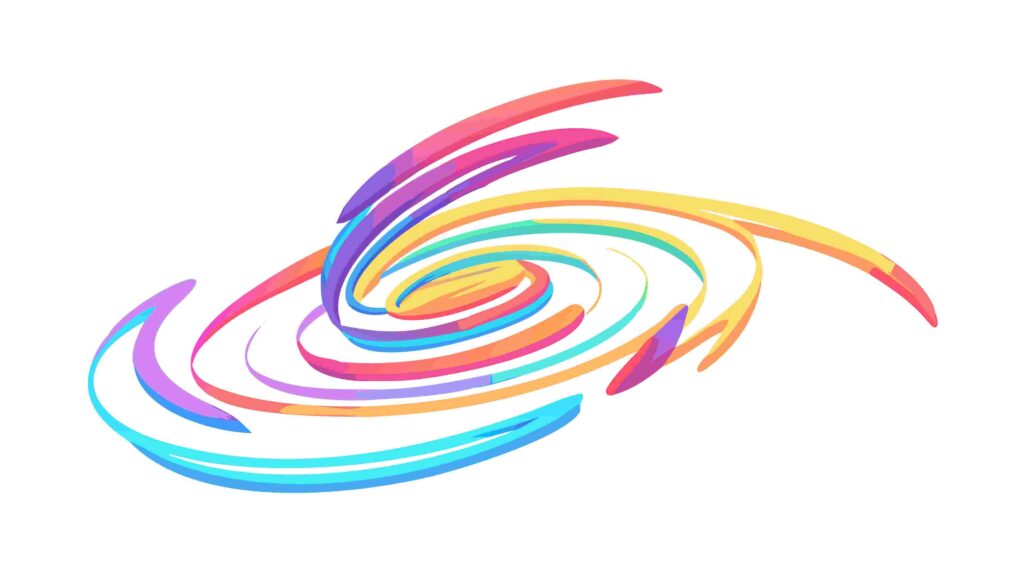 Colorful Abstract Swirl Vortex Dynamic Design, vector design Generative AI