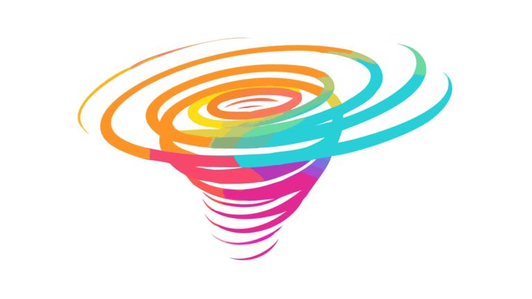 Abstract Swirling Wind Tornado Dynamic Energy, vector design Generative AI