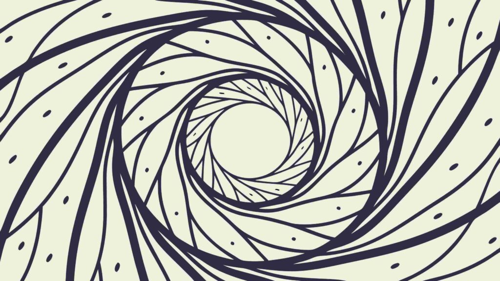 Abstract Radial Swirl Optical Illusion Design, vector design Generative AI