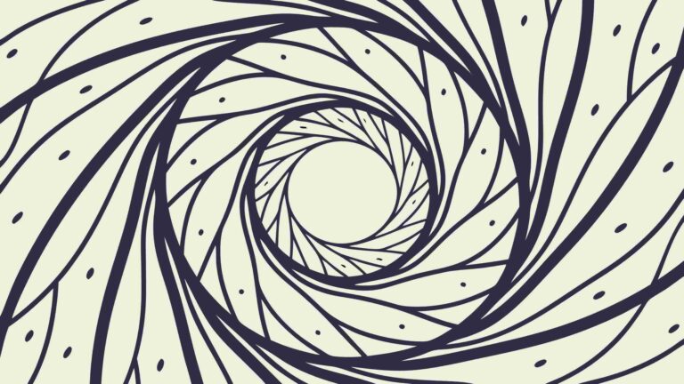 Abstract Radial Swirl Optical Illusion Design, vector design Generative AI