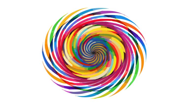 Rainbow Swirl Vibrant Abstract Dynamic Art, vector design Generative AI