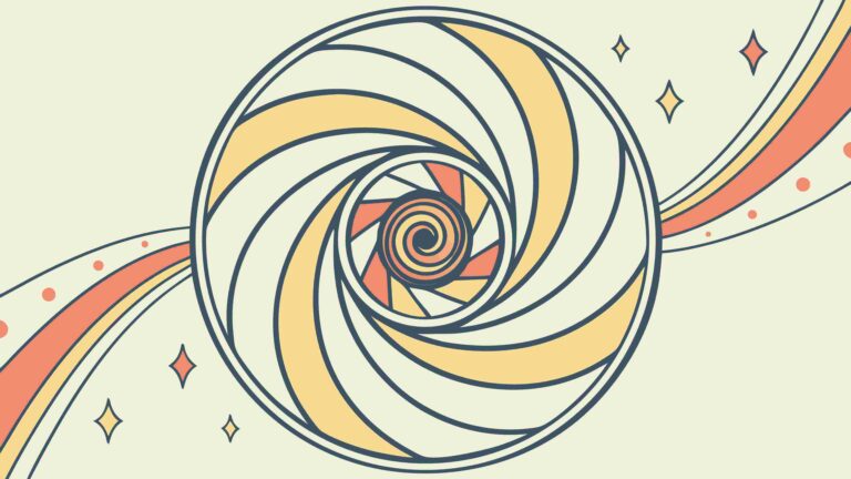 Geometric Swirl Abstract Pattern with Diamond Accents, vector design Generative AI