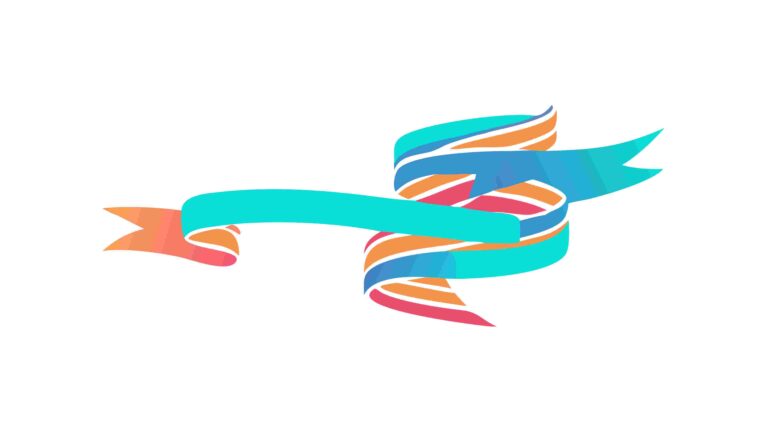 Colorful Abstract Wavy Ribbon Banner Design, vector design Generative AI
