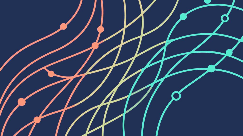 Abstract Flowing Light Lines Digital Technology, vector design Generative AI