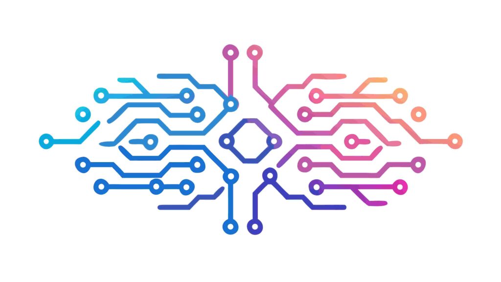 Circuit Board Brain Design Artificial Intelligence, vector design Generative AI