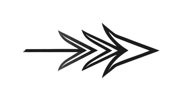 Geometric Arrow Icon Dynamic Movement Symbol, vector design Generative AI