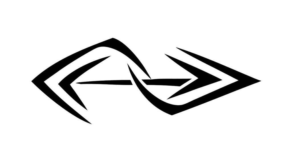 Abstract Double-Ended Arrow Interlocking Symbol, vector design Generative AI