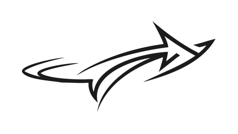 Dynamic Arrow Head Abstract Movement Icon, vector design Generative AI