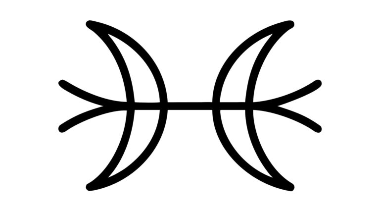 Pisces Zodiac Sign Symbol Horoscope Astrological, vector design Generative AI