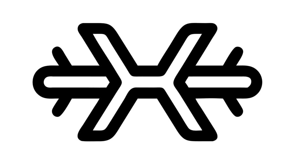 Abstract Geometric Interlocking Lines Symbol, vector design Generative AI