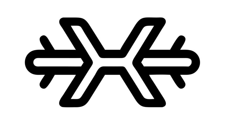 Abstract Geometric Interlocking Lines Symbol, vector design Generative AI