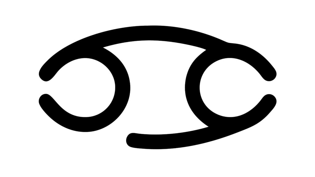 Cancer Zodiac Sign Symbol Astrological Horoscope, vector design Generative AI