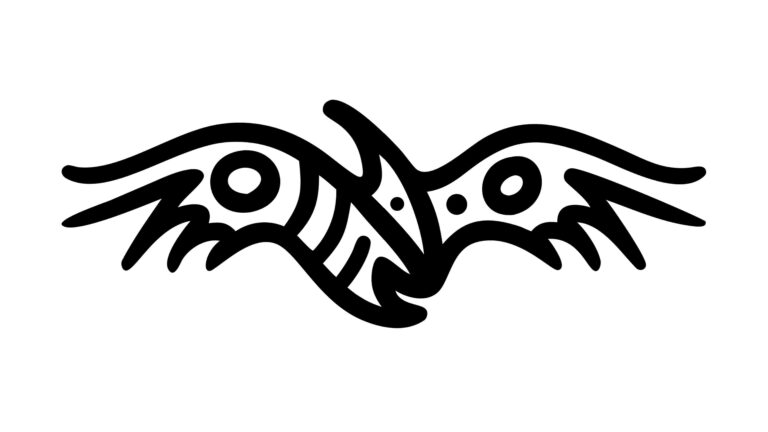 Abstract Tribal Bird Motif Design Element, vector design Generative AI