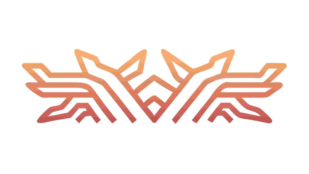 Abstract Modern Geometric Phoenix Bird Symbol, vector design Generative AI