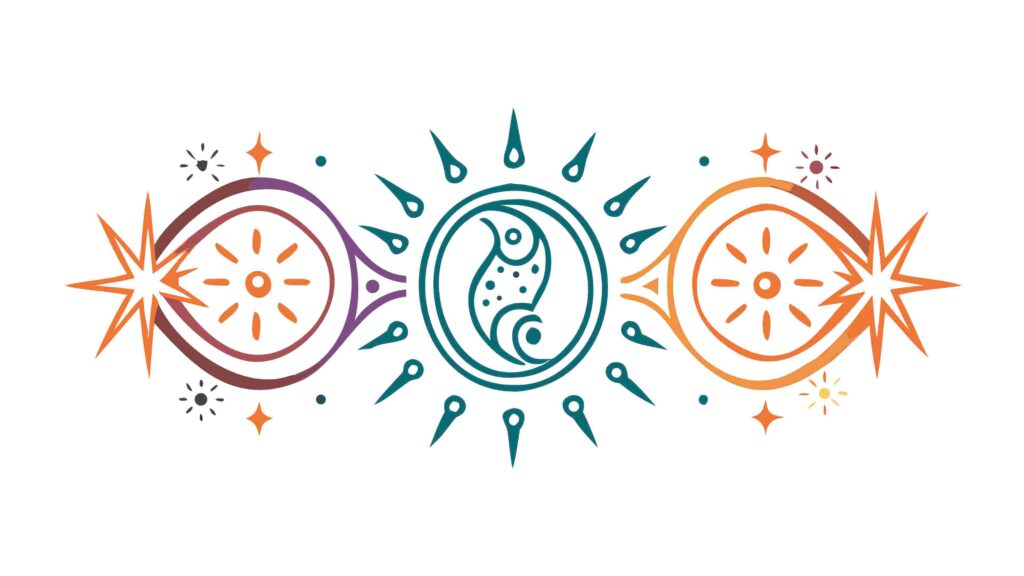Mystical Sun & Moon Ying Yang Symbol Design, vector design Generative AI