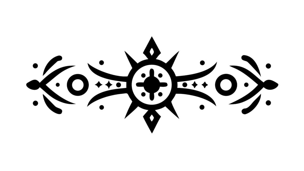 Abstract Geometric Central Star Spiritual Motif, vector design Generative AI