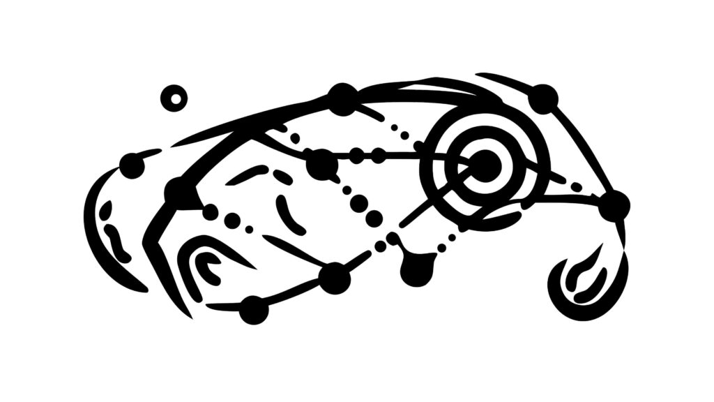 Abstract Mechanical Robot Creature Futuristic Art, vector design Generative AI