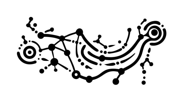 Lynx Constellation Zodiac Sign Star Chart, vector design Generative AI