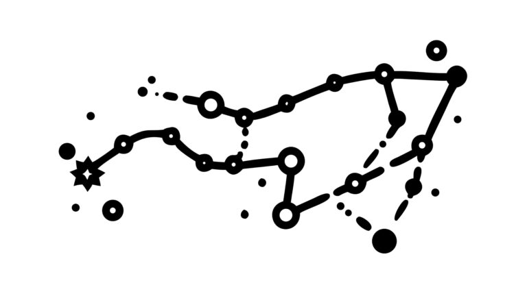 Aquila Constellation Vibrant Star Chart Design, vector design Generative AI
