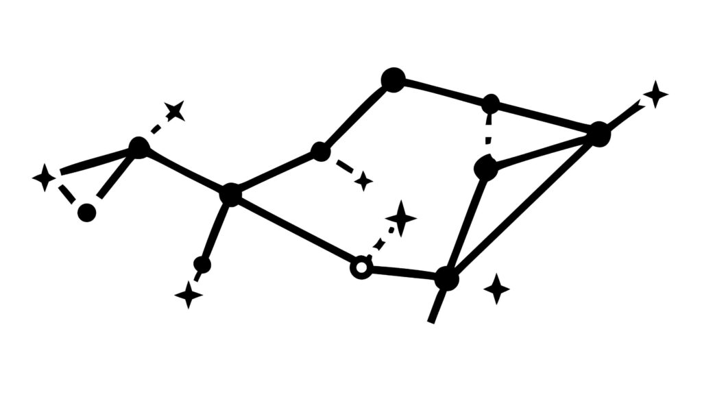 Simple Constellation Star Chart Minimalist Design, vector design Generative AI