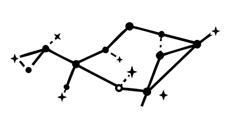 Simple Constellation Star Chart Minimalist Design, vector design Generative AI