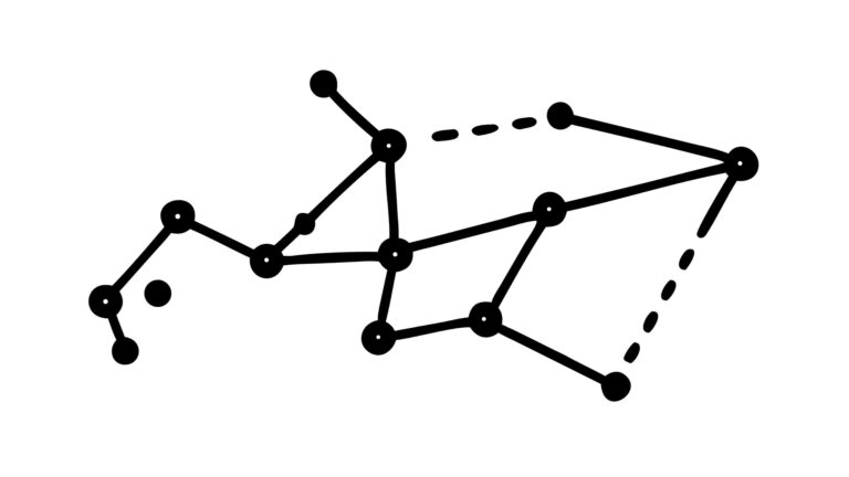 Abstract Constellation Minimalist Star Map, vector design Generative AI