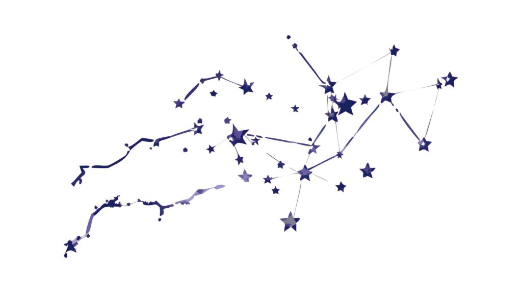 Ursa Minor Constellation Star Map Vector Design, vector design Generative AI