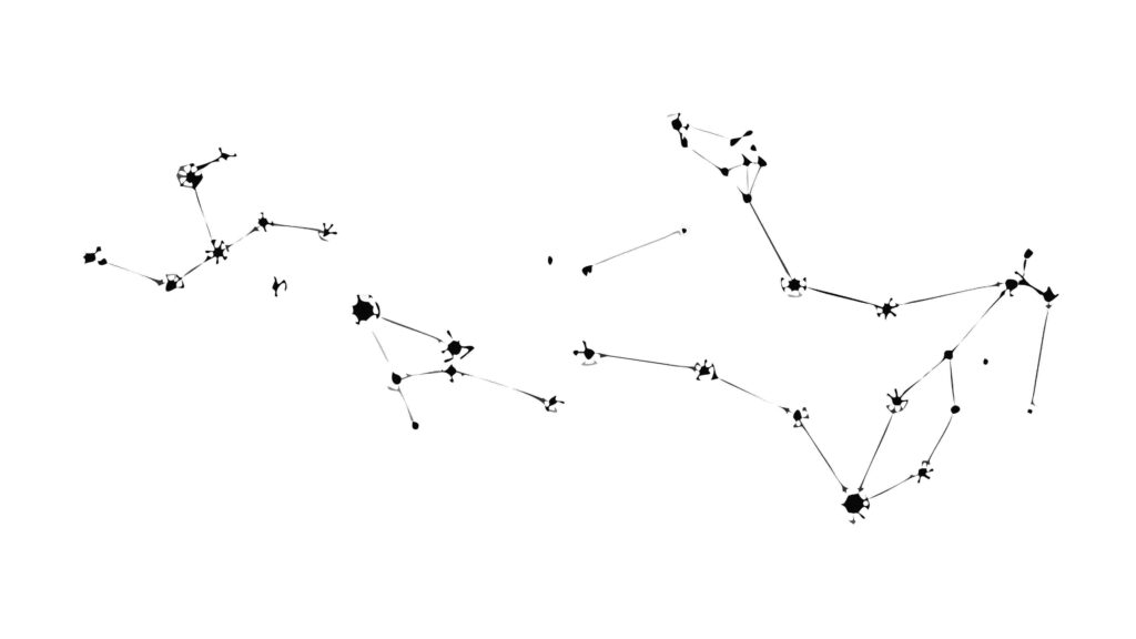 Abstract Scattered Star Pattern Celestial Vector Design, vector design Generative AI