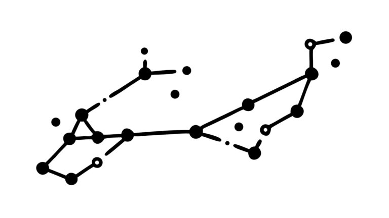 Leo Constellation Star Map Astrological Vector Design, vector design Generative AI