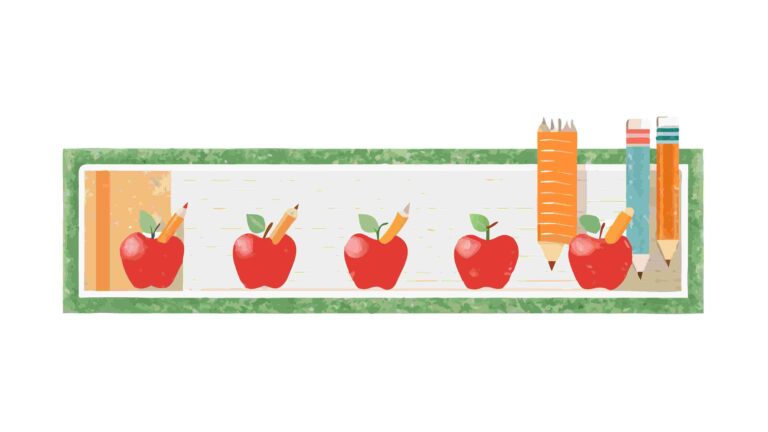 Row of Red Apples on a Simple Shelf Design Element, vector design Generative AI